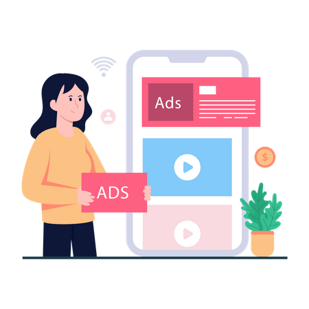 Mobile Ad  Illustration