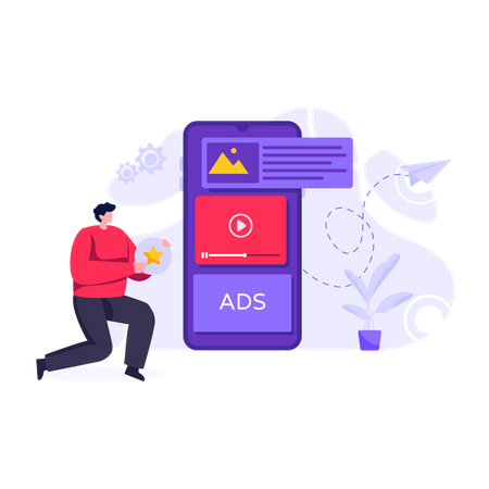 Mobile Ads  Illustration