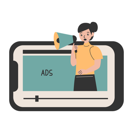 Mobile Advertising  Illustration