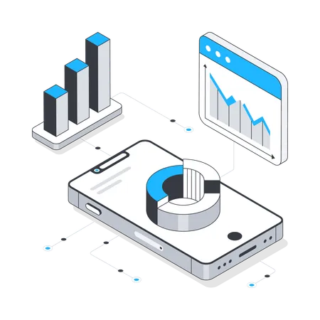 Mobile Analyse  Illustration