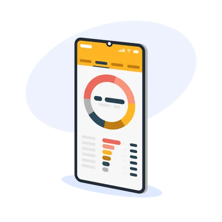 Mobile analytics  Illustration