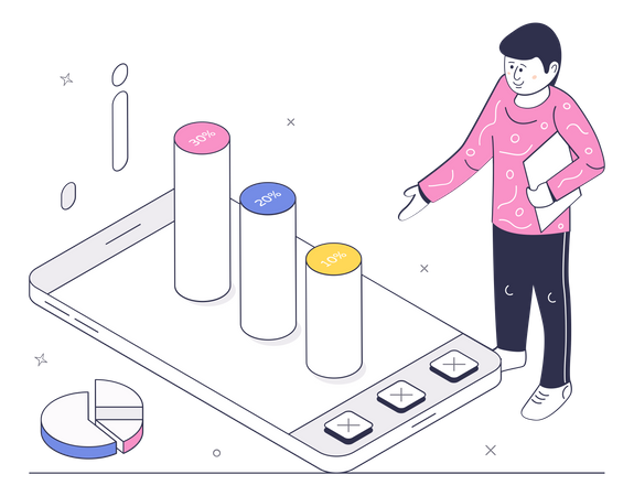 Mobile Analytics  Illustration