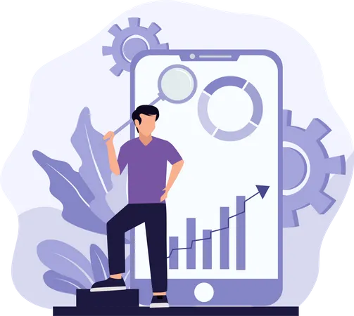 Mobile Analytics  Illustration