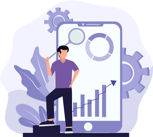 Mobile Analytics  Illustration