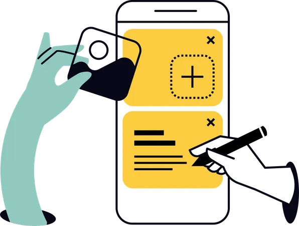 Mobile App Designing  Illustration