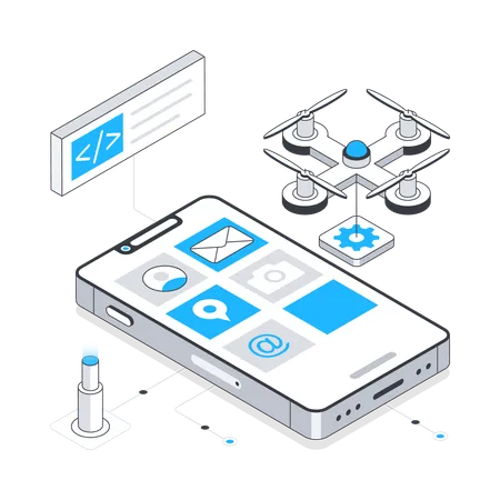 Mobile App Development  Illustration