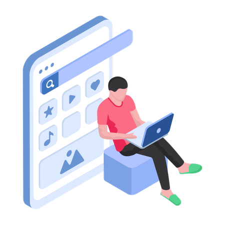 Mobile App Development  Illustration