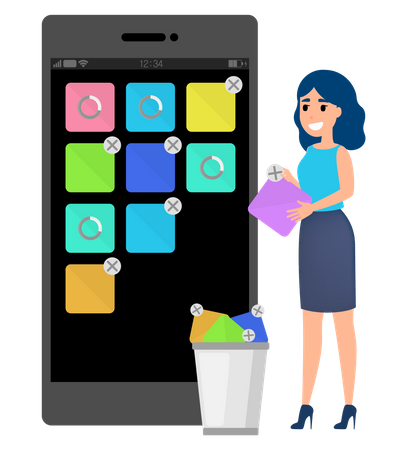 Mobile app development  Illustration