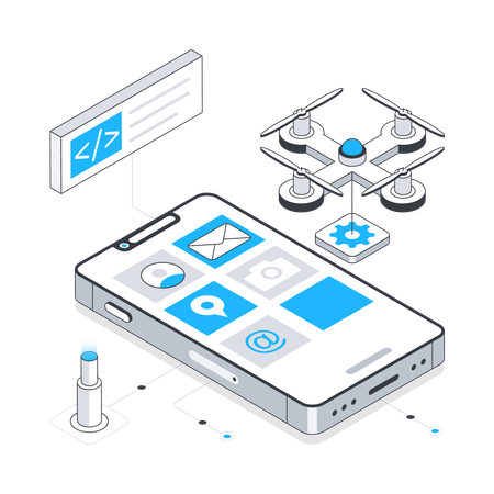 Entwicklung mobiler Apps  Illustration