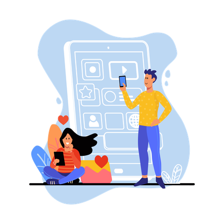 Mobile App  Illustration