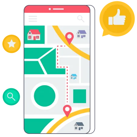 Mobile app Navigation  Illustration