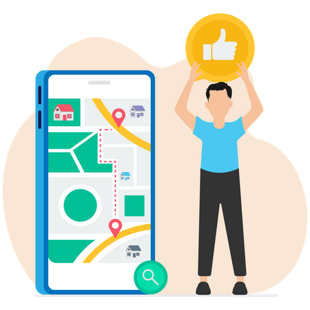 Mobile App Navigation  Illustration