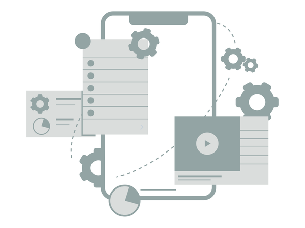 Mobile Application Process  Illustration