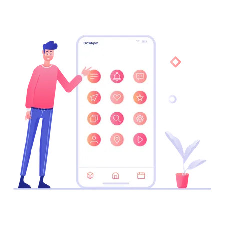 Mobile applications  Illustration