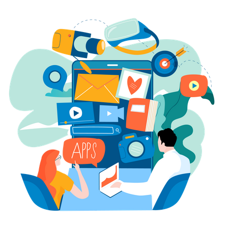 Mobile applications  Illustration