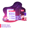 illustrations of mobile apps development