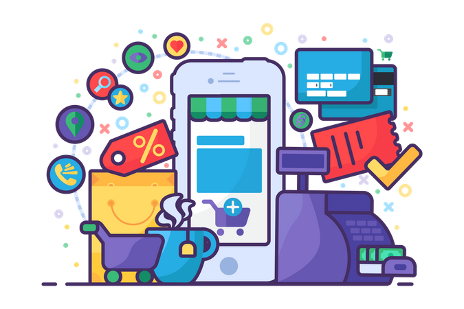 Mobile apps  Illustration