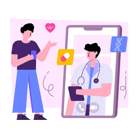 Mobile Arztsprechstunde  Illustration