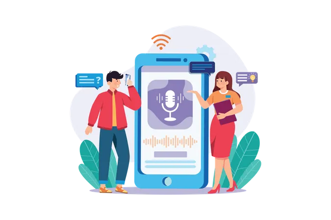 Mobile Assistant  Illustration