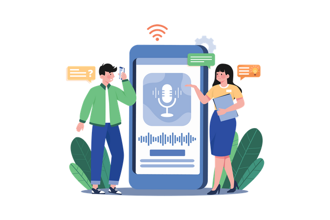 Mobile Assistant  Illustration