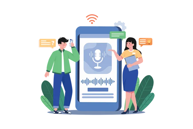 Mobile Assistant  Illustration