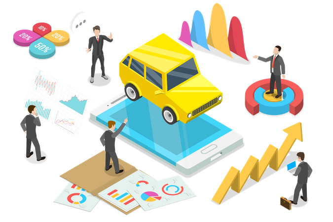 Mobile Automotive Market  Illustration