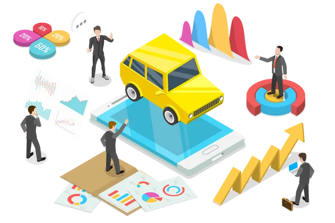 Mobile Automotive Market  Illustration