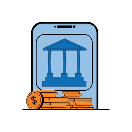 Mobile banking  Illustration