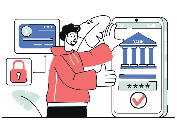 Mobile banking  Illustration