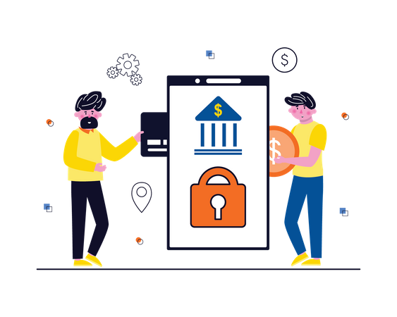 Mobile banking  Illustration