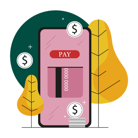 Mobile banking  Illustration