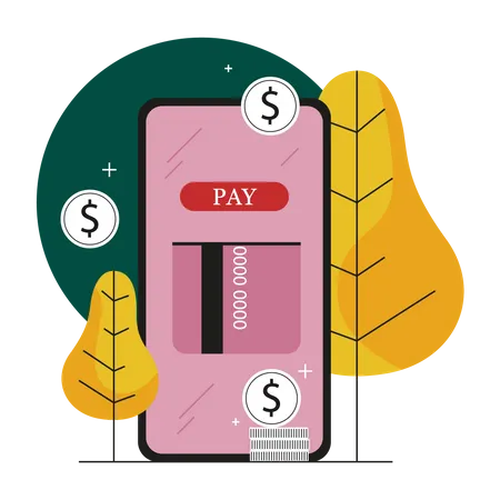 Mobile banking  Illustration