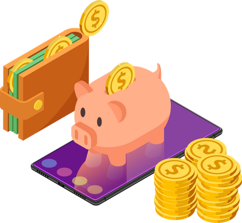 Mobile banking  Illustration