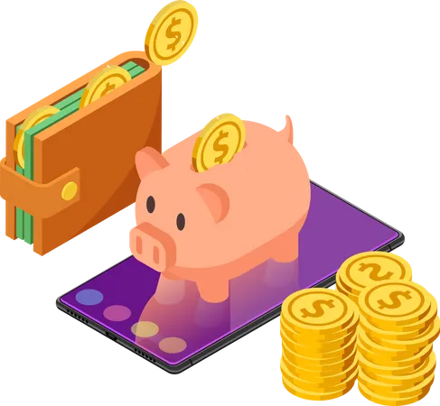 Mobile banking  Illustration