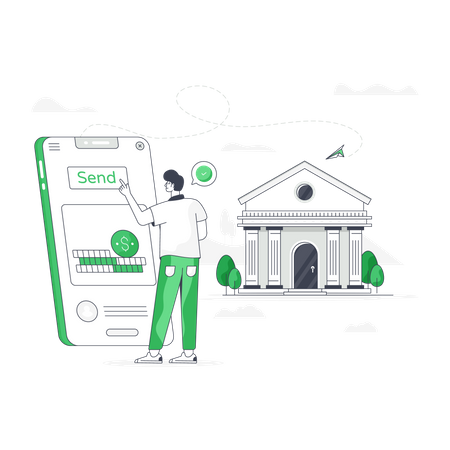 Mobile Banking  Illustration