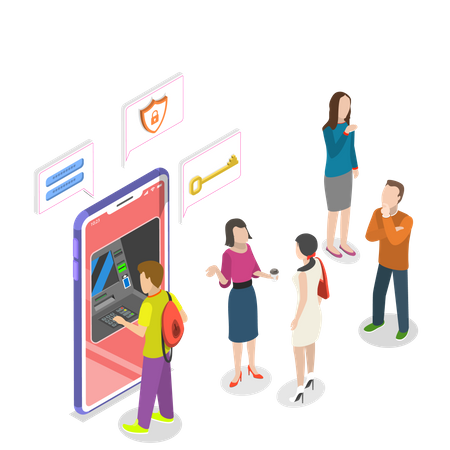 Mobile banking  Illustration