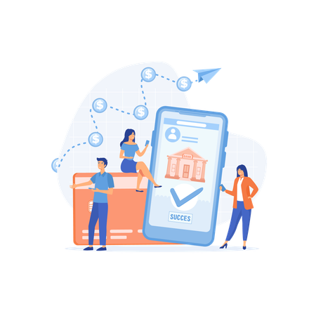 Mobile Banking  Illustration