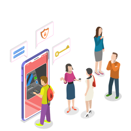 Mobile Banking  Illustration