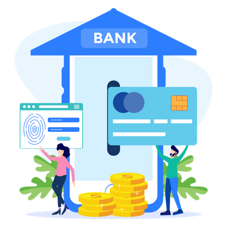 Mobile Banking  Illustration