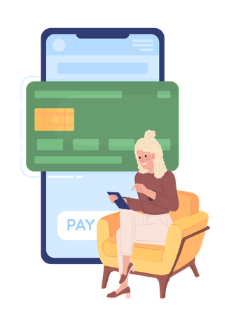 Mobile Banking-Kunde  Illustration