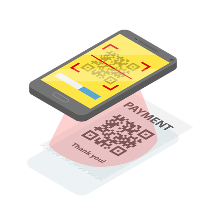 Mobile Barcode Reader  Illustration