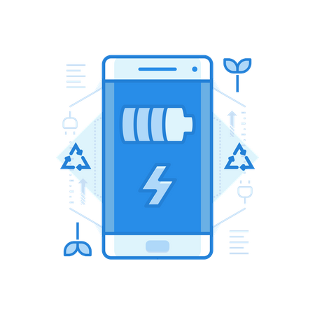 Mobile Battery  Illustration