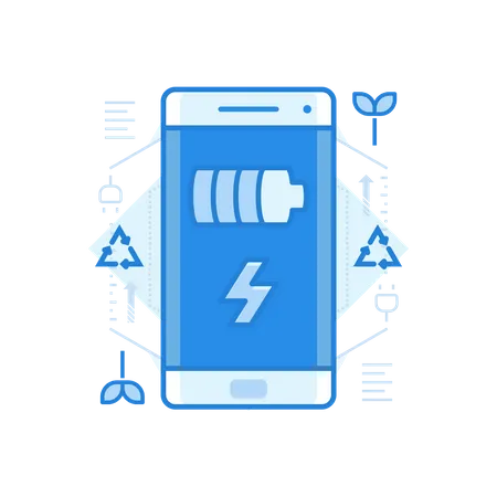 Mobile Battery  Illustration