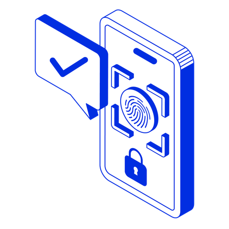 Mobile biometric lock  Illustration