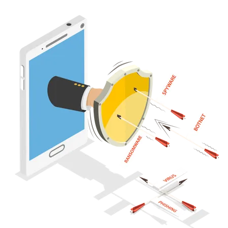 Mobile browser security  Illustration