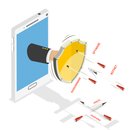 Mobile browser security  Illustration