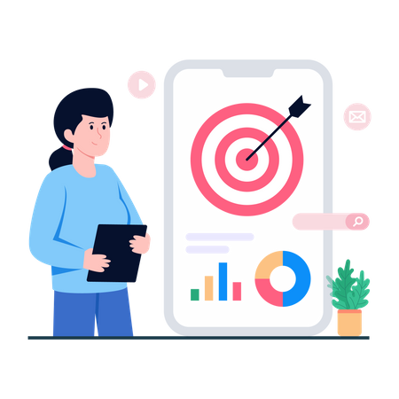 Mobile Business Target  Illustration