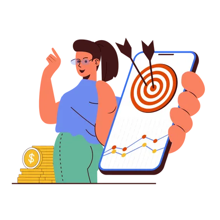 Mobile Business Target  Illustration