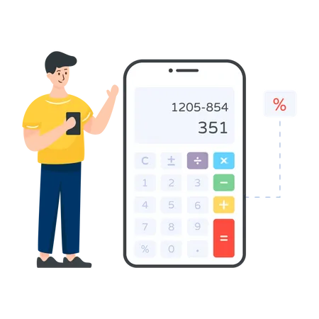 Mobile Calculator  Illustration