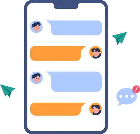 Mobile chat  Illustration